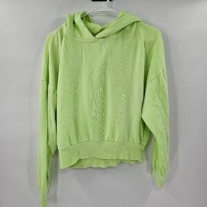 American eagle crop sweatshirt hoodie neon green medium